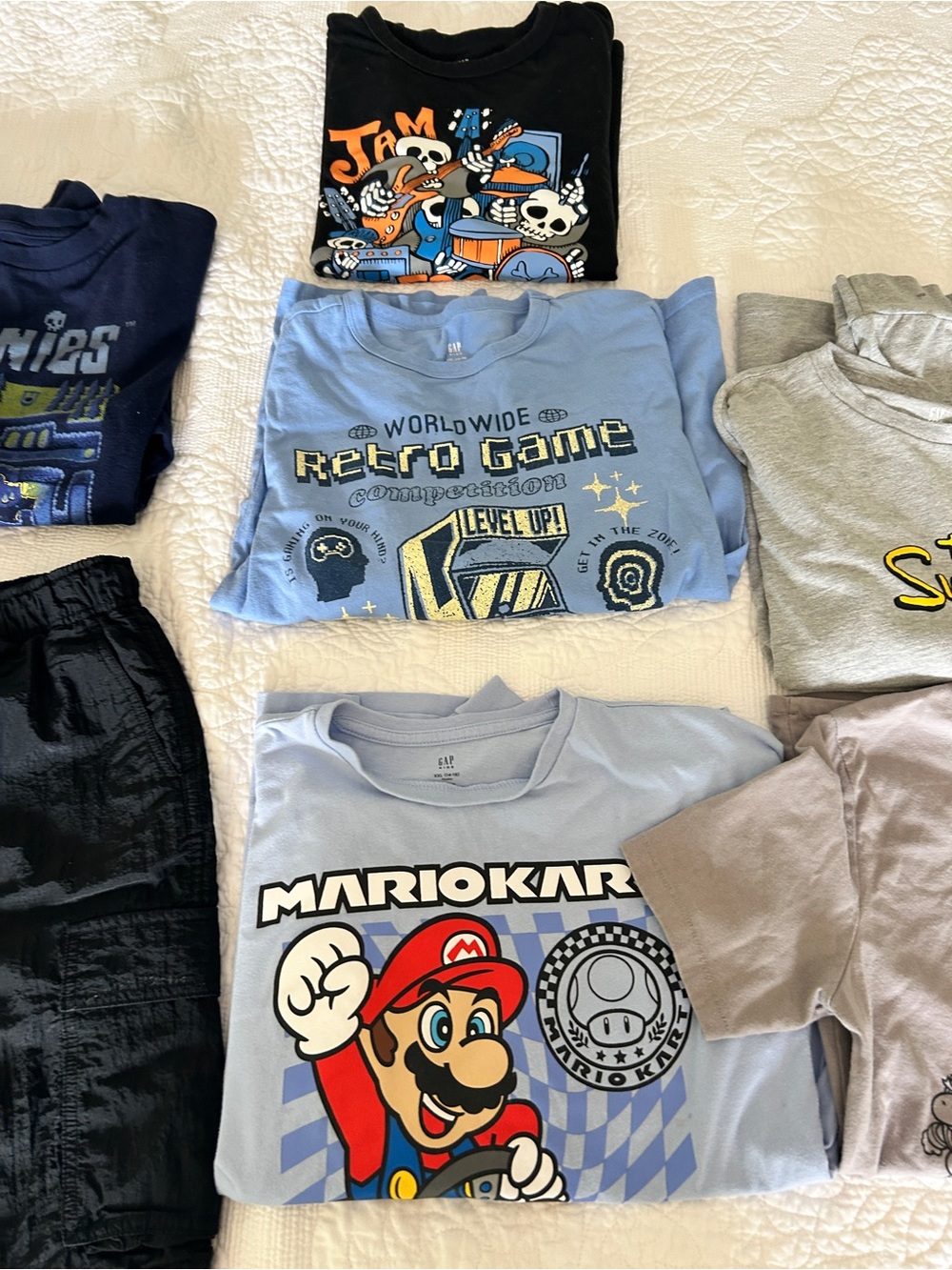 Gap Boys Youth Size Xxl Lot Of 7 Long Sleeve, Short Sleeve, Swim Trucks